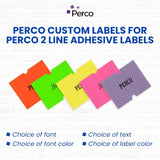 Perco Pro 2 Line Labels - Compatible with compatible_with_product_page | Color: Custom | Quantity: 30 sleeves | Adhesive: global.AdhesiveType | SKU: Custom-Label-Parco2Line | - shop_