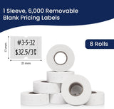 Perco Pro 2 - Line Labels - Lavender Case of 10 Sleeves / 64 Rolls / 60000 Blank Pricing Labels