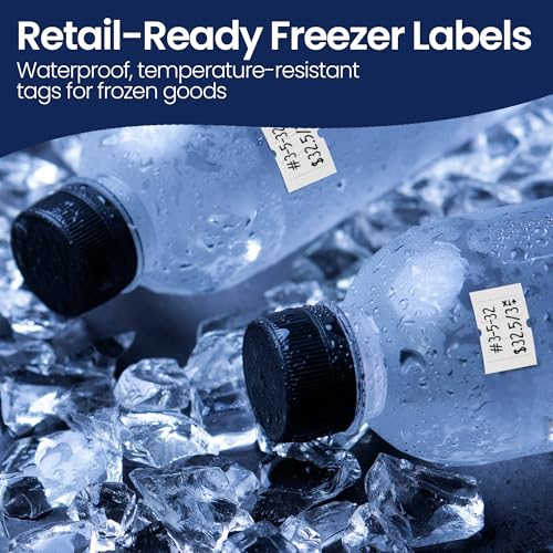 Perco - Pro 2 - Line Labels - Freezer Adhesive Price Labels For Perco Pro 2 Line - 1 Sleeve / 8 Rolls / 6000 Blank Pricing Labels