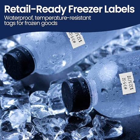 Perco - Pro 2 - Line Labels - Freezer Adhesive Price Labels For Perco Pro 2 Line - 1 Sleeve / 8 Rolls / 6000 Blank Pricing Labels