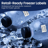 Perco - Pro 2 - Line Labels - Freezer Adhesive Price Labels For Perco Pro 2 Line - Case of 10 Sleeves / 80 Rolls / 60000 Blank Pricing Labels