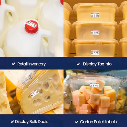 Perco Reverse Print Price Labels for Monarch 1131 - 1 Sleeve 1 Sleeve / 8 Rolls / 8000 Dairy Pricing Labels