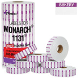 Perco Reverse Print Price Labels for Monarch 1131 - 1 Sleeve 1 Sleeve / 8 Rolls / 8000 Bakery Pricing Labels
