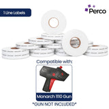 Perco Reverse Print Pricing Labels for Monarch 1110 - Grocery (Black) 1 Sleeve / 16 Rolls / 17000 Reverse Print Pricing Labels
