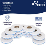 Perco Reverse Print Pricing Labels for Monarch 1110 - Grocery (Blue) 1 Sleeve / 16 Rolls / 17000 Reverse Print Pricing Labels