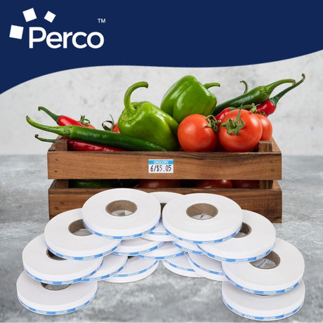Perco Reverse Print Pricing Labels for Monarch 1110 - Grocery (Blue) 1 Sleeve / 16 Rolls / 17000 Reverse Print Pricing Labels