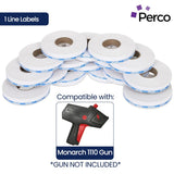 Perco Reverse Print Pricing Labels for Monarch 1110 - Grocery (Blue) 4 Sleeves / 64 Rolls / 68000 Blank Pricing Labels