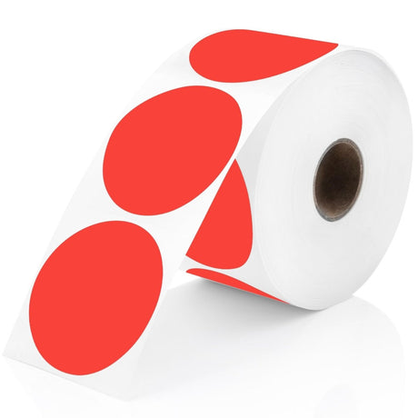 Perco Round Circle Thermal Sticker Labels - Store Supplies