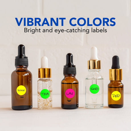 Perco Round Dot Sticker Labels - Permanent Adhesive, 0.5 to 4 Inch, 3 - Roll & 10 - Roll Packs - 0.5 Inch 3 Rolls