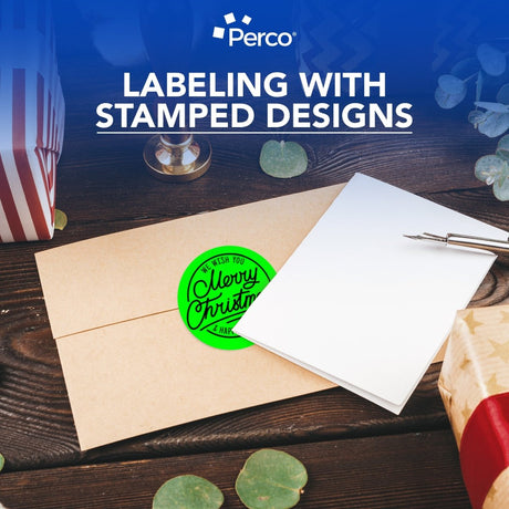 Perco Round Dot Sticker Labels - Permanent Adhesive, 0.5 to 4 Inch, 3 - Roll & 10 - Roll Packs - 4 Inch 3 Rolls