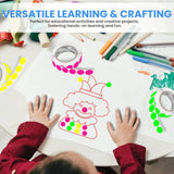 Perco Round Dot Sticker Labels - Permanent Adhesive, 0.5 to 4 Inch, 3 - Roll & 10 - Roll Packs - 1 Inch 3 Rolls