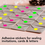 Perco Round Dot Sticker Labels - Permanent Adhesive, 0.5 to 4 Inch, 3 - Roll & 10 - Roll Packs - 0.5 Inch 10 Rolls