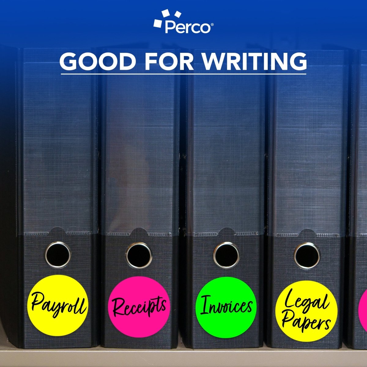 Perco Round Dot Sticker Labels - Permanent Adhesive, 0.5 to 4 Inch, 3 - Roll & 10 - Roll Packs - 4 Inch 3 Rolls