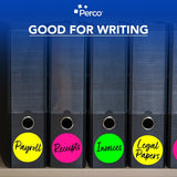 Perco Round Dot Sticker Labels - Permanent Adhesive, 0.5 to 4 Inch, 3 - Roll & 10 - Roll Packs - 4 Inch 3 Rolls