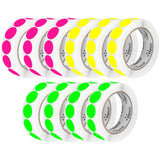 Perco Round Dot Sticker Labels - Permanent Adhesive, 0.5 to 4 Inch, 3 - Roll & 10 - Roll Packs - 1 Inch 10 Rolls