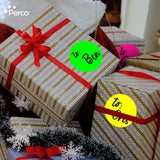 Perco Round Dot Sticker Labels - Permanent Adhesive, 0.5 to 4 Inch, 3 - Roll & 10 - Roll Packs - 4 Inch 10 Rolls