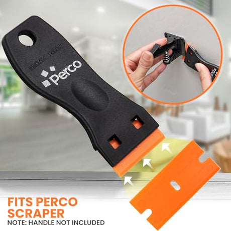 Perco Scraper with Plastic Razor for Removing Labels (Scraper w/Plastic Razor) - Store Supplies
