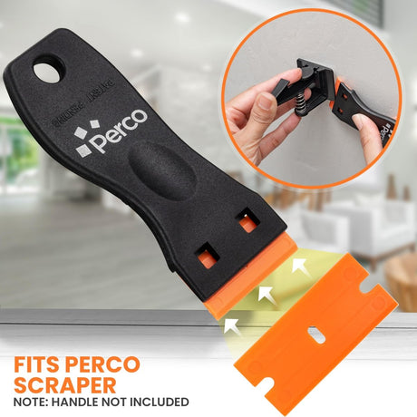 Perco Scraper with Plastic Razor for Removing Labels (Scraper w/Plastic Razor) - Store Supplies