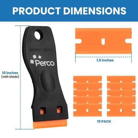 Perco Scraper with Plastic Razor for Removing Labels (Scraper w/Plastic Razor) - Store Supplies