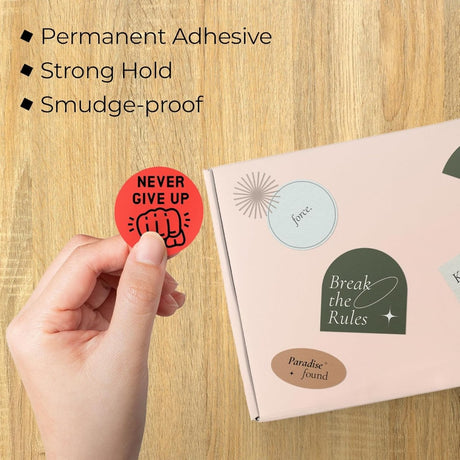 Perco Thermal Labels - Circle - Red 2 Inch - 300 Stickers