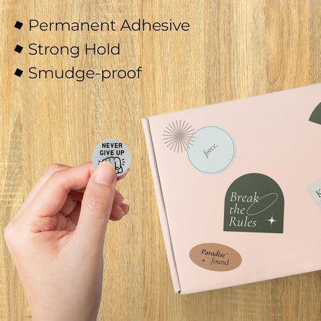 Perco Thermal Labels - Circle - Grey 1 Inch - 735 Stickers