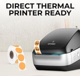 Perco Thermal Labels - Circle - Orange 1 Inch - 735 Stickers