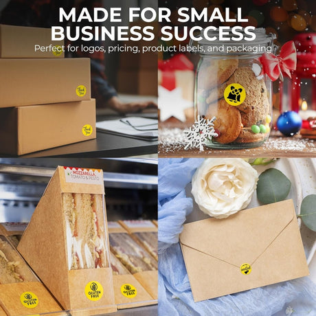 Perco Thermal Labels - Circle - Yellow 1 Inch - 735 Stickers