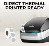 Perco Thermal Labels - Circle - Grey 1 Inch - 735 Stickers