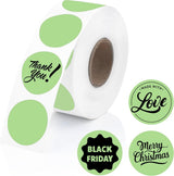 Perco Thermal Labels - Circle - Green 1 Inch - 735 Stickers