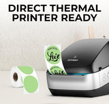 Perco Thermal Labels - Circle - Green 2 Inch - 300 Stickers