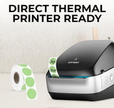 Perco Thermal Labels - Circle - Green 1 Inch - 735 Stickers