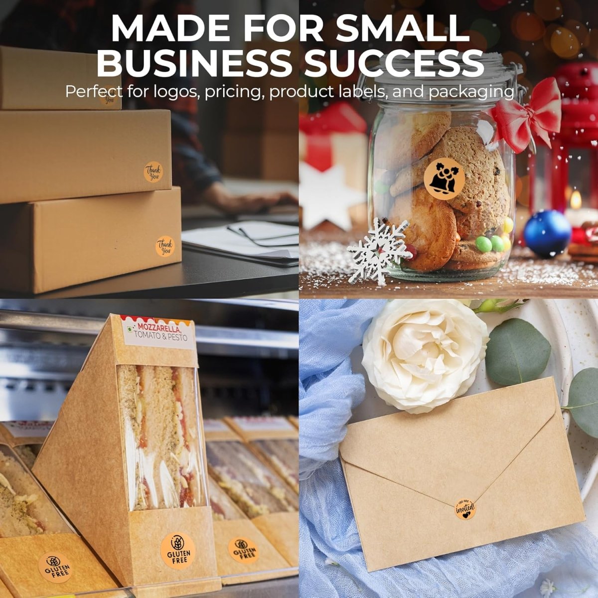 Perco Thermal Labels - Circle - Orange 1 Inch - 735 Stickers