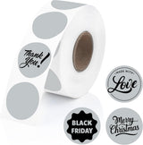 Perco Thermal Labels - Circle - Grey 1 Inch - 735 Stickers