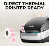 Perco Thermal Labels - Circle - Pink 1 Inch - 735 Stickers