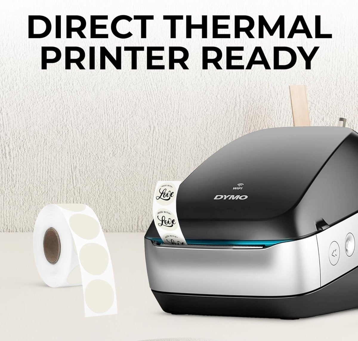 Perco Thermal Labels - Circle - Ivory 1 Inch - 735 Stickers