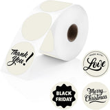 Perco Thermal Labels - Circle - Ivory 2 inch - 735 Stickers