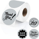 Perco Thermal Labels - Circle - Grey 2 Inch - 300 Stickers