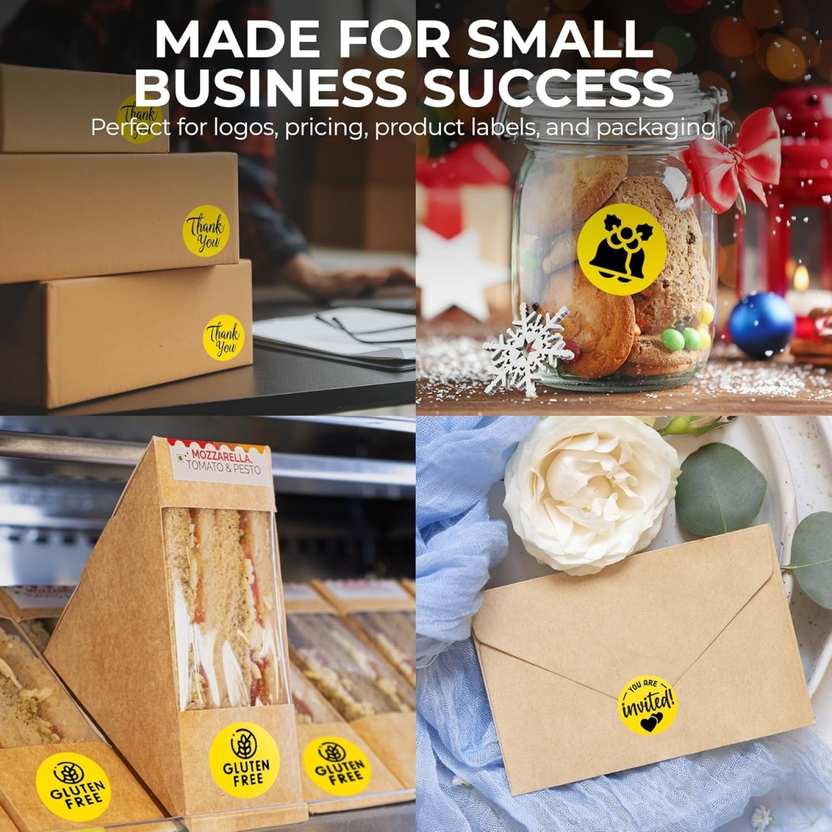 Perco Thermal Labels - Circle - Yellow 2 inch - 735 Stickers