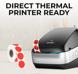 Perco Thermal Labels - Circle - Red 1 Inch - 735 Stickers