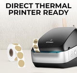 Perco Thermal Labels - Circle - Light Brown 1 Inch - 735 Stickers