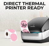 Perco Thermal Labels - Circle - Pink 2 inch - 735 Stickers