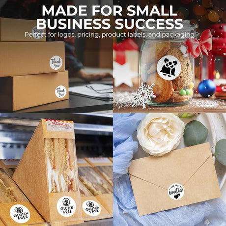 Perco Thermal Labels - Circle - White 2 Inch - 300 Stickers