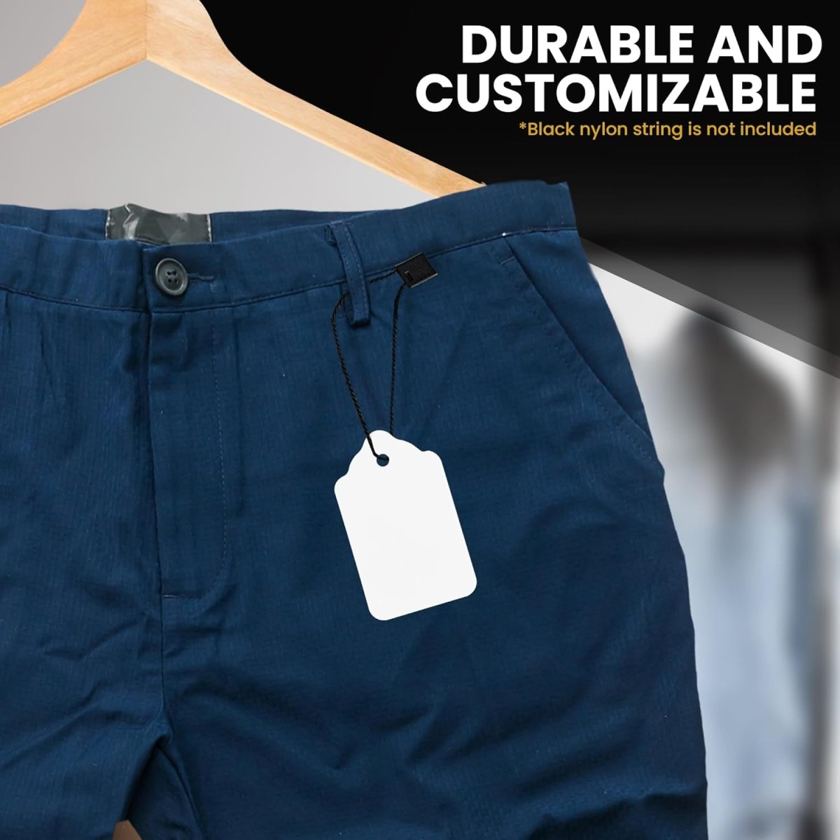 Perco White Merchandise Unstrung Tags - Compatible with compatible_with_product_page | Color: 1000 Tags | Quantity: 51x83 mm | Adhesive: global.AdhesiveType | SKU: PL-WPTAG-UNSTRUNG-L | - shop_