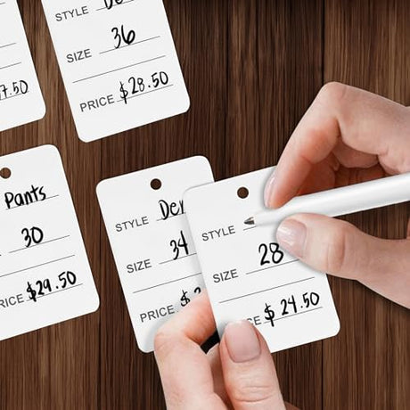 Perco White Unstrung Marking Price Tags Size 32*48mm Pack of 1000 Paper Clothing Tag - Store Supplies