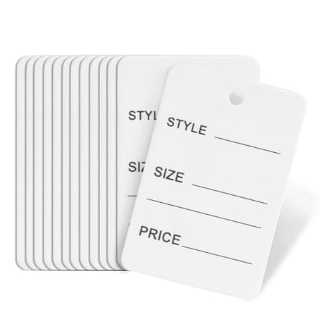 Perco White Unstrung Marking Price Tags Size 32*48mm Pack of 1000 Paper Clothing Tag - Store Supplies