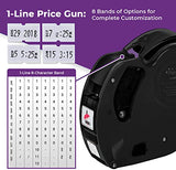 Perco X 1 Line Price and Date Gun with Labels Kits - Includes 9,000 Blank White Labels, 2 inkers and a scraper. - Store Supplies