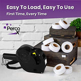 Perco X 1 Line Price and Date Gun with Labels Kits - Includes 9,000 Blank White Labels, 2 inkers and a scraper. - Store Supplies