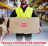 Perco"3 x 2" Inch Fragile Labels Handle with Care Warning Packing Shipping Label - Permanent Adhesive - Store Supplies