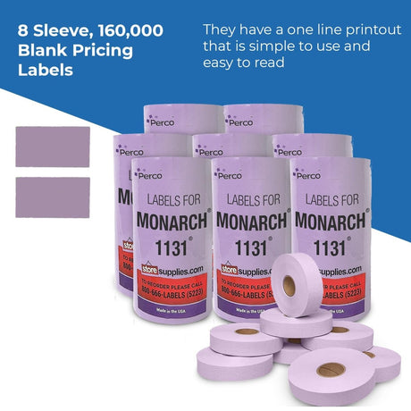 Pricing Labels for Monarch 1131 Price Gun - Store Supplies