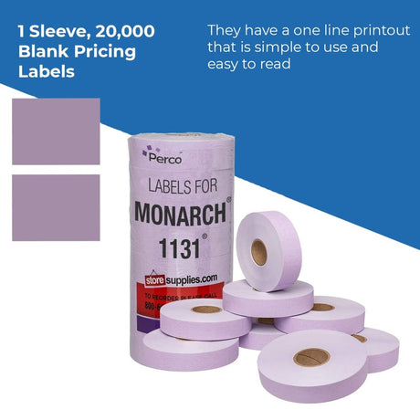 Pricing Labels for Monarch 1131 Price Gun - Store Supplies